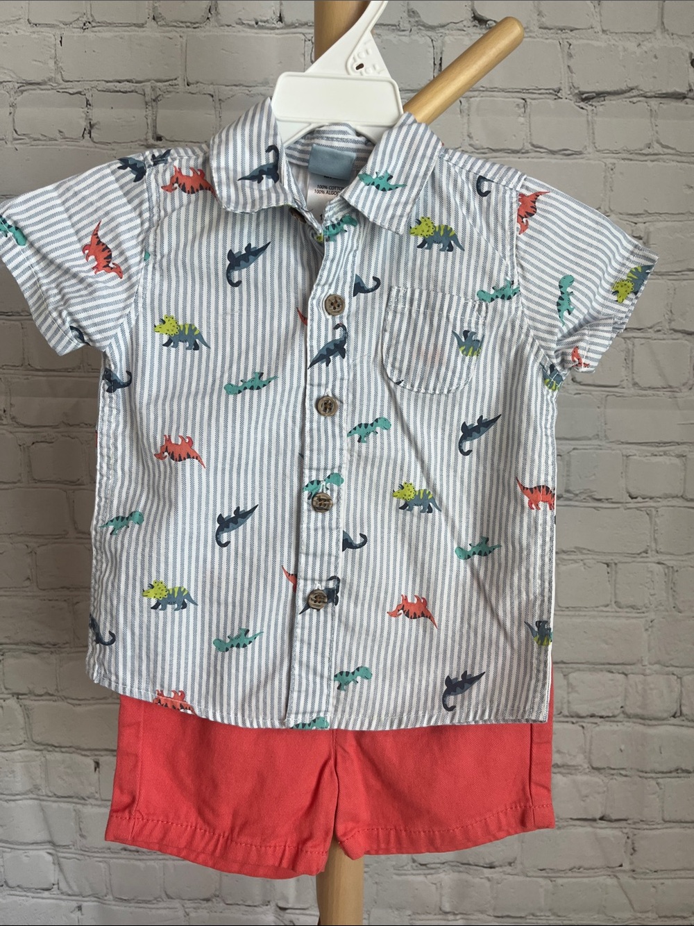 ⭐️⭐️PICK 5 / $20 Little Lad Boys Short Sleeve Dinosaur Print Shirt & Short Set